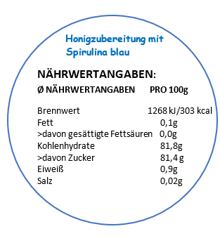 1. BeeFusion - Spirulina Blau x Honig