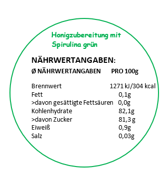 2. BeeFusion - Spirulina Grün x Honig